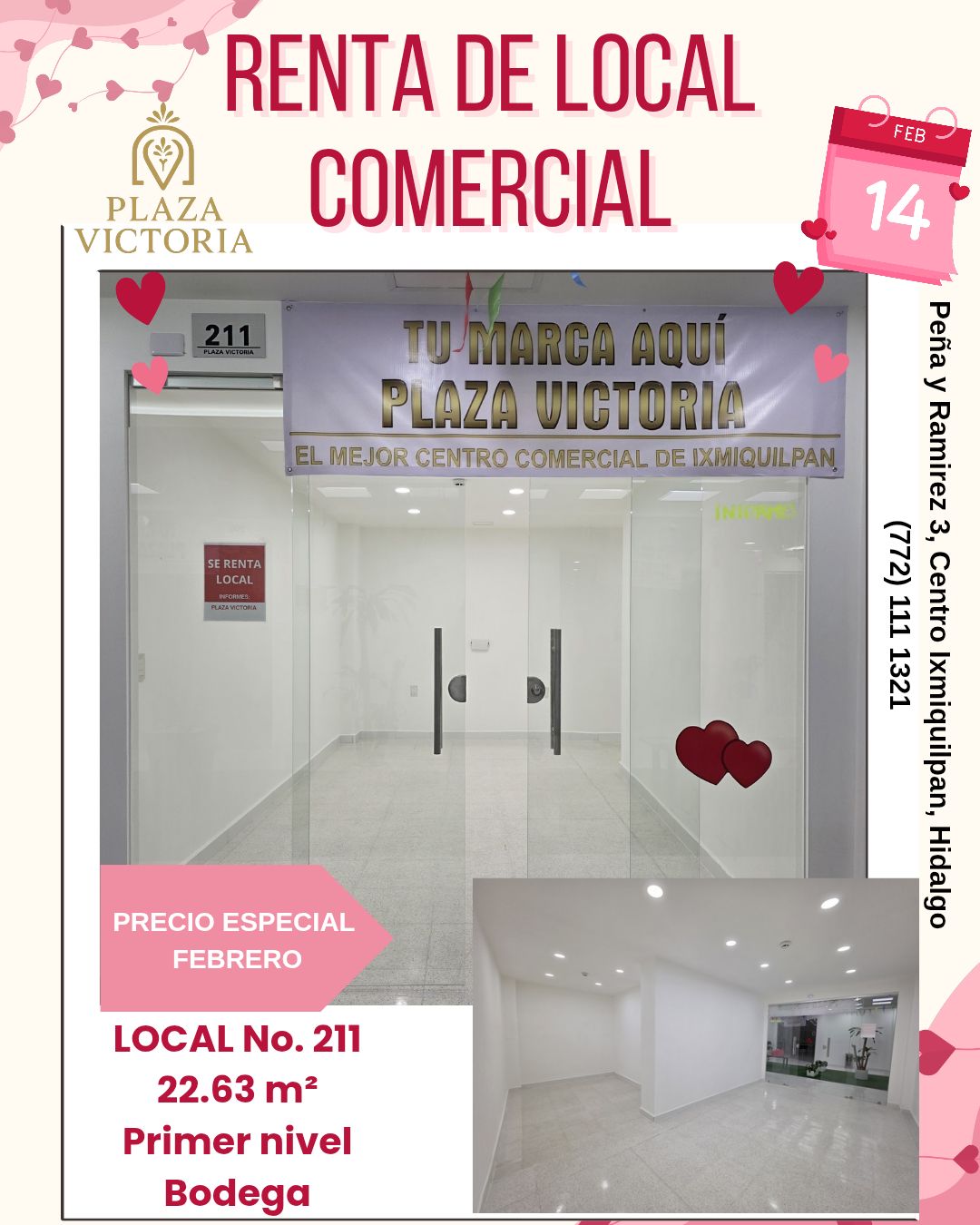 Renta de Local Comercial en Plaza Victoria